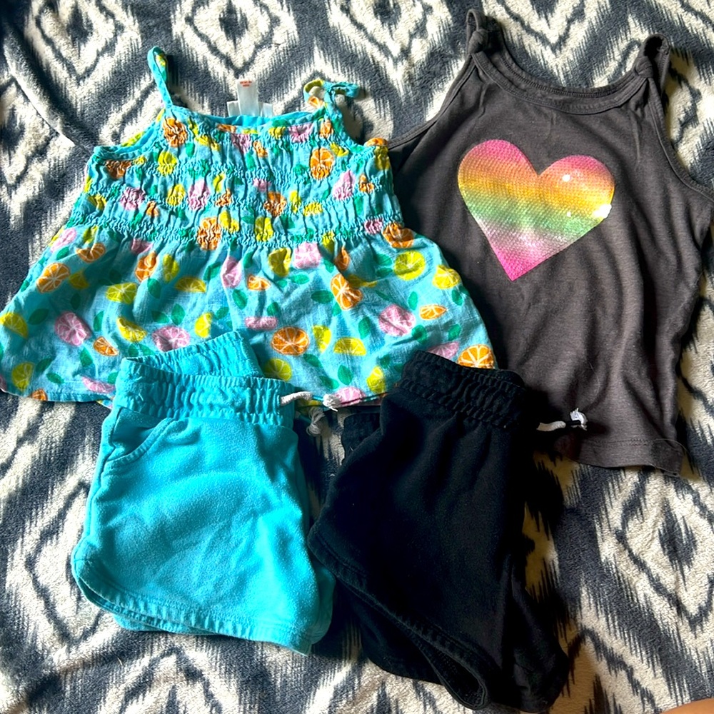 Cat & Jack Bundle- Girls 4/5 Tanks and Shorts